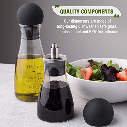 Eparé Olive Oil And Vinegar Dispenser Bottles - Set Of Two Large C...