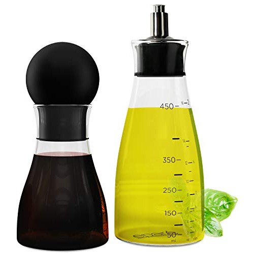 Eparé Olive Oil And Vinegar Dispenser Bottles - Set Of Two Large C...