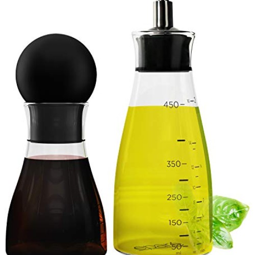 Eparé Olive Oil And Vinegar Dispenser Bottles - Set Of Two Large C...
