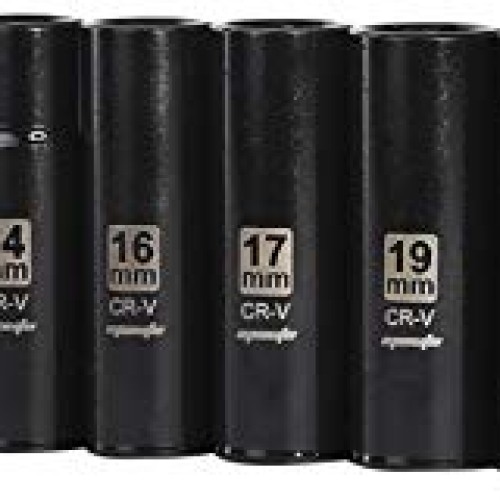 EPAuto 1/2-Inch Drive Metric Deep Impact Socket Set, Cr-V, 6 Point...