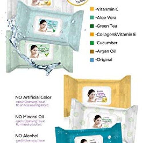 Epielle Collagen Facial Cleansing Tissues, 60ct 1 Pack