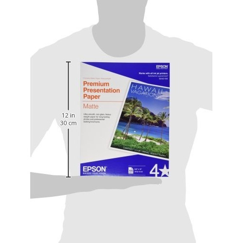 Epson Premium Presentation Paper MATTE 8.5x11 Inches, 100 Sheets...