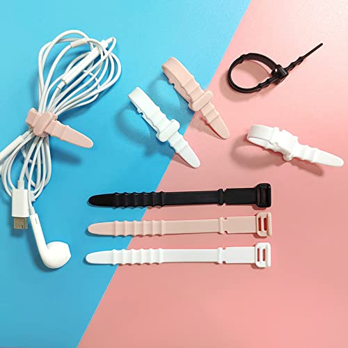 Silicone Zip Ties, Reusable Zip Ties, 20pcs Rubber Cable Ties Stra...