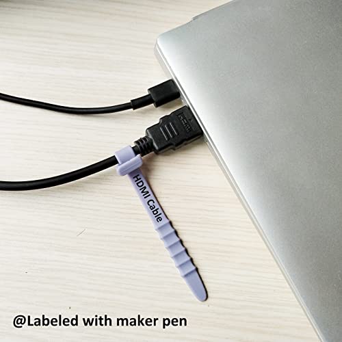 Silicone Zip Ties, Reusable Zip Ties, 20pcs Rubber Cable Ties Stra...
