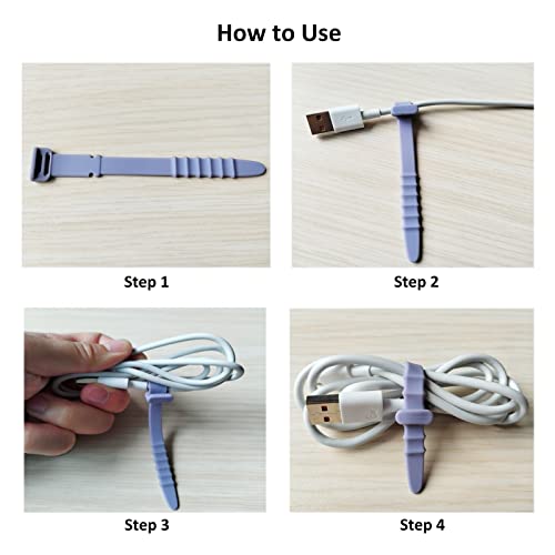 Silicone Zip Ties, Reusable Zip Ties, 20pcs Rubber Cable Ties Stra...