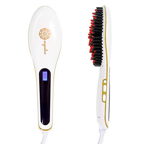 Eqoba Digital Hair Straightener Anti-Static Ceramic Heating Detang...