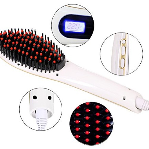 Eqoba Digital Hair Straightener Anti-Static Ceramic Heating Detang...