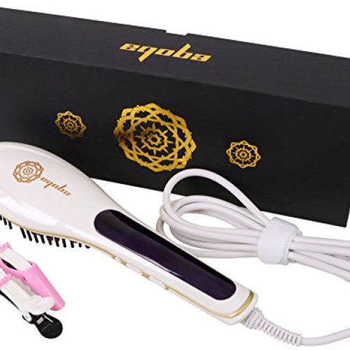 Eqoba Digital Hair Straightener Anti-Static Ceramic Heating Detang...