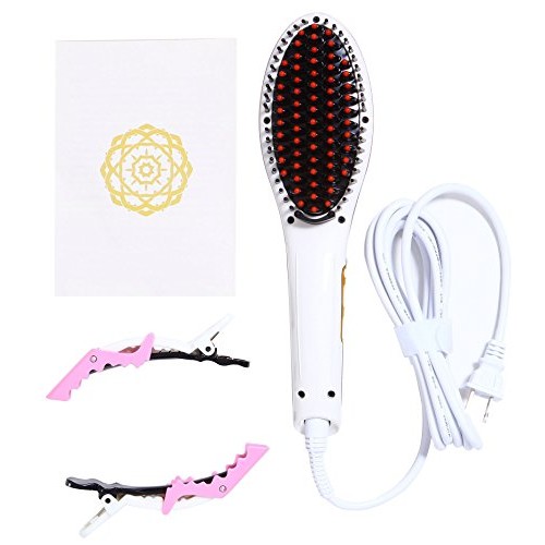 Eqoba Digital Hair Straightener Anti-Static Ceramic Heating Detang...