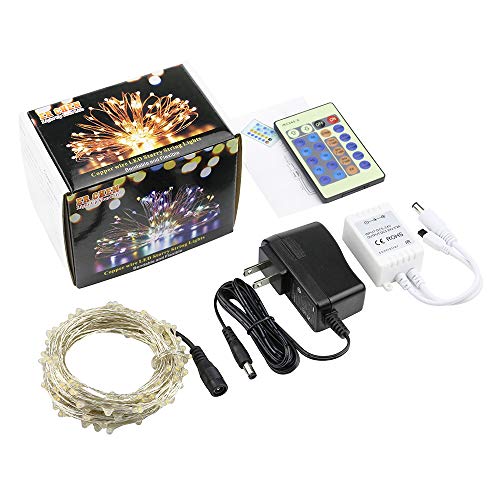 ER CHEN Red Fairy Lights Plug in, 66ft 200 LED Starry String Light...