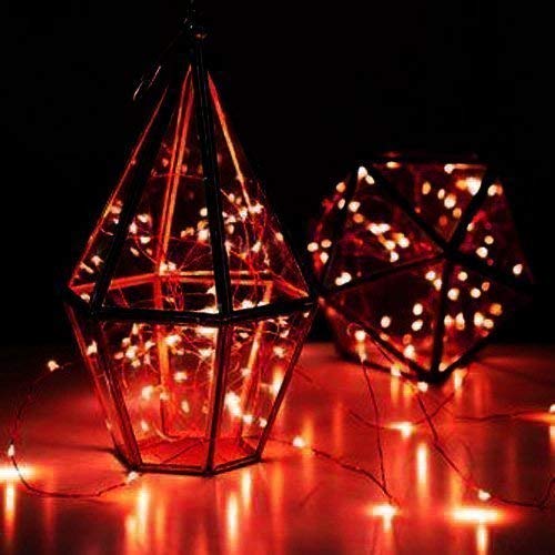ER CHEN Red Fairy Lights Plug in, 99ft 300 LED Starry String Light...