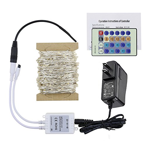 ER CHEN Red Fairy Lights Plug in, 99ft 300 LED Starry String Light...