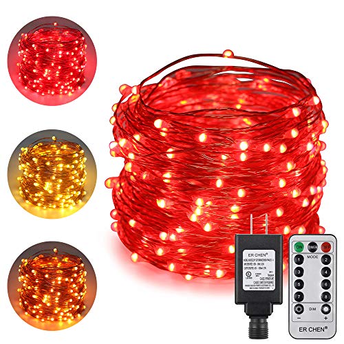 ErChen Dual-Color LED String Lights, 66 FT 200 LEDs Plug in Copper...