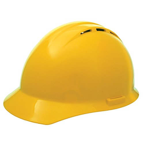ERB 19252 Americana Vent Cap Style Hard Hat with Slide Lock, Yellow