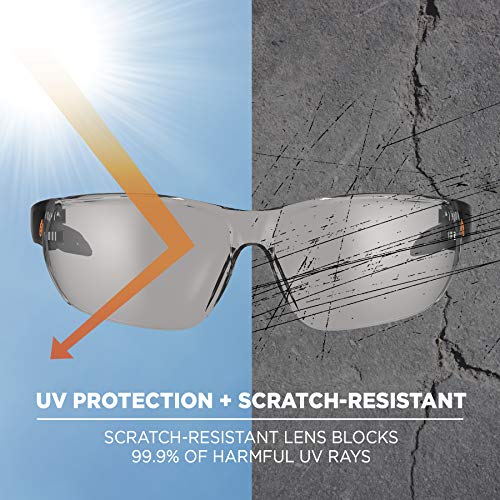 Ergodyne - 59283 Skullerz VALI Frameless Safety Glasses, Lightweig...
