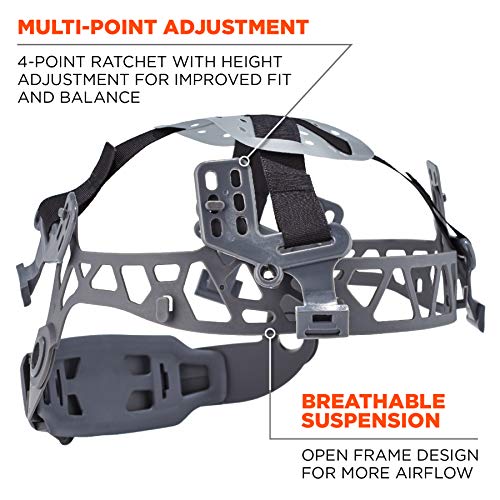 Ergodyne - 60152 Hard Hat with Light, Full Brim, Ratchet Suspensio...