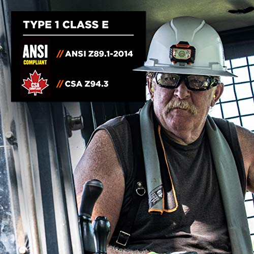 Ergodyne - 60152 Hard Hat with Light, Full Brim, Ratchet Suspensio...