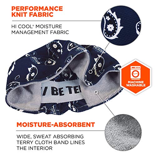 Ergodyne Chill Its 6630 Skull Cap, Lined with Terry Cloth Sweatban...
