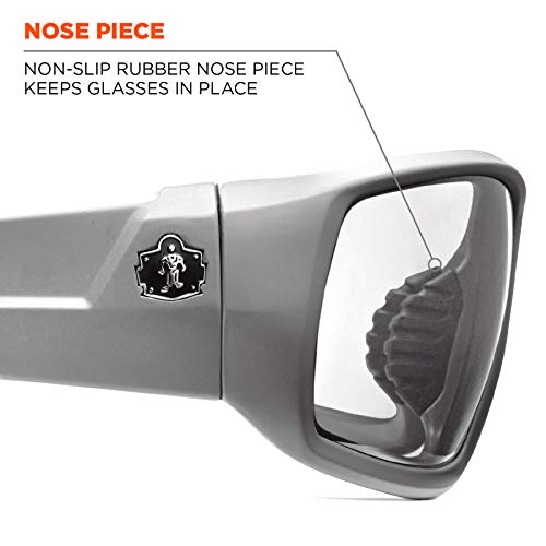 Ergodyne Skullerz Odin Anti-Fog Safety Glasses - Matte Gray Frame,...