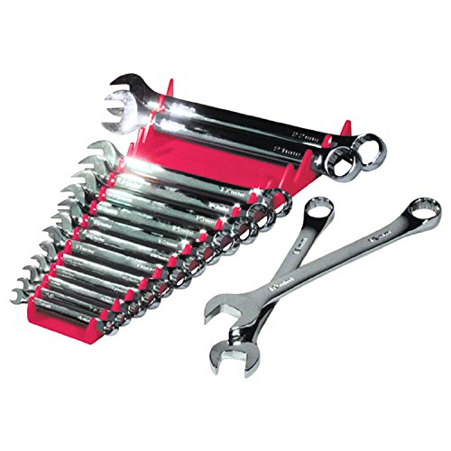 Ernst 5060-Red 16-Tool Standard Wrench Organizer, Red