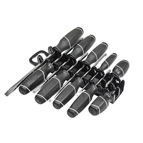 Ernst Manufacturing Gripper Screwdriver Organizer, 10 Tool, Black