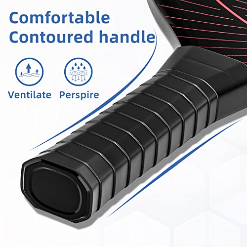 Pickleball Paddles, Pickleball Set with 4 Premium Wood Pickleball ...