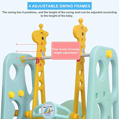 Toddler Slide and Swing Set, Erwazi 6 in 1 Freestanding Climber Sl...