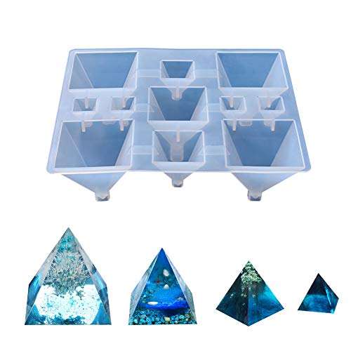 Silicone Candle Molds Pyramid Candle Molds for Resin Casting, Jewe...