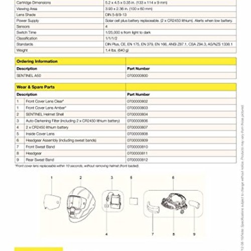 ESAB Halo Sentinel A50 Automatic Welding Helmet 0700000800 With FR...