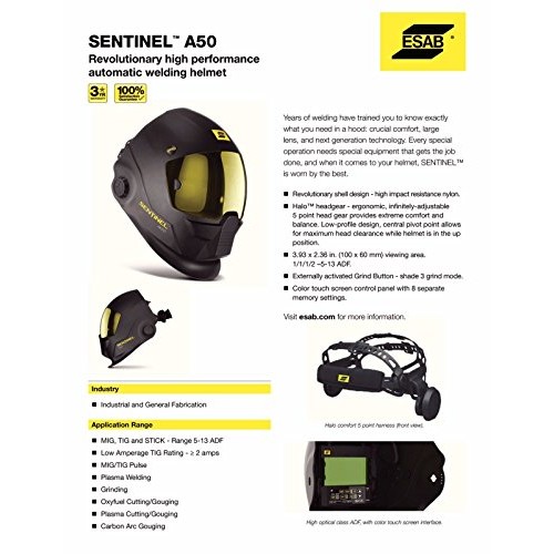 ESAB Halo Sentinel A50 Automatic Welding Helmet 0700000800 With FR...