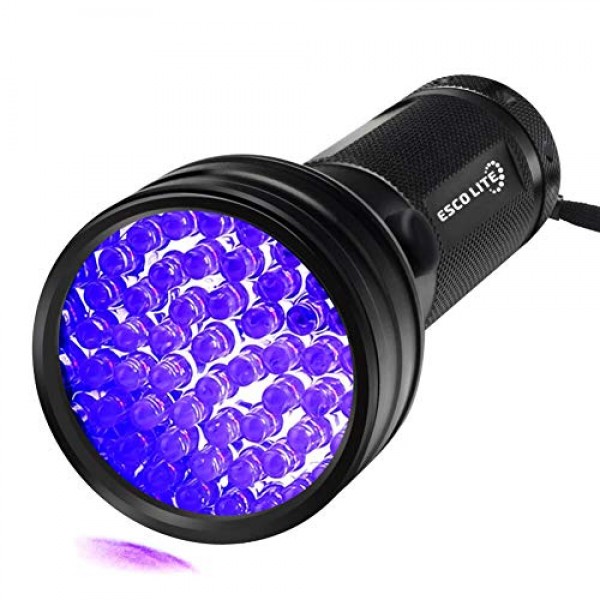 Escolite UV Flashlight Black Light, 51 LED 395 nM Ultraviolet Blac...