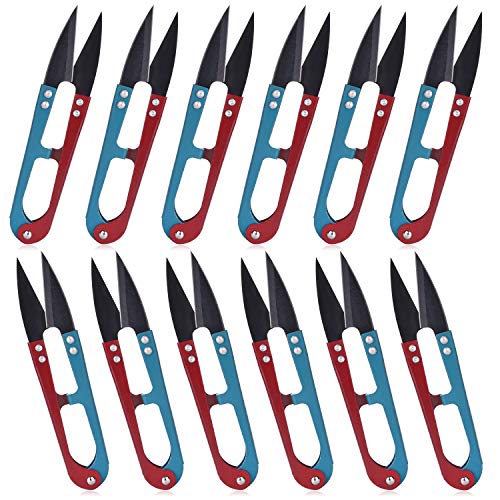ESHATO 12 Pack Sewing Scissors for Fabric, 4.1inch Mini Small Snip...