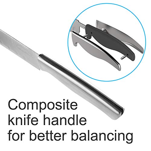 Santoku Knife Set, 2 Pieces Kitchen Chef Knife 5.5-Inch 7-Inch Hol...