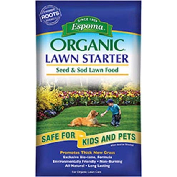 Espoma LS36 Organic Lawn Starter Seed and Sod Food Fertilizer, 36 lb