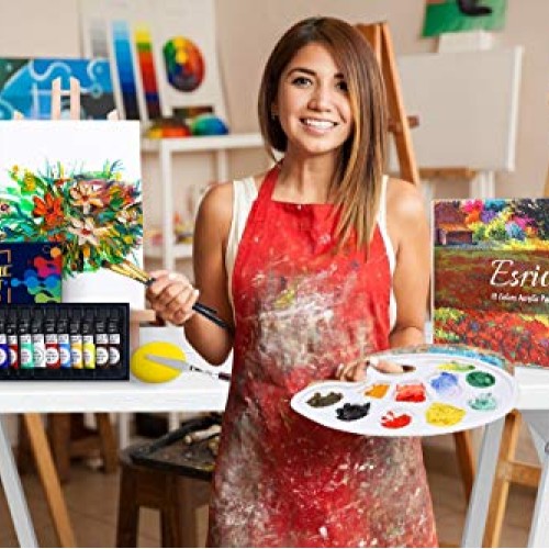 ESRICH Acrylic Paint Set,Professional Painting Supplies with Acryl...