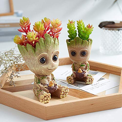 Essenceliving Baby Groot Flowerpot Creative Pen Holder Air Plant H...