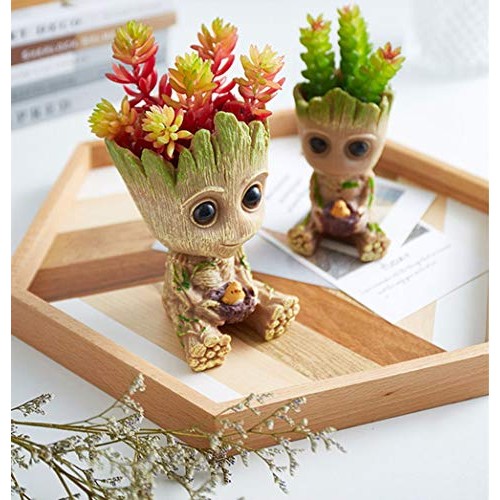 Essenceliving Baby Groot Flowerpot Creative Pen Holder Air Plant H...