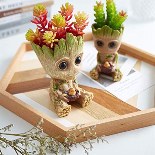 Essenceliving Baby Groot Flowerpot Creative Pen Holder Air Plant H...