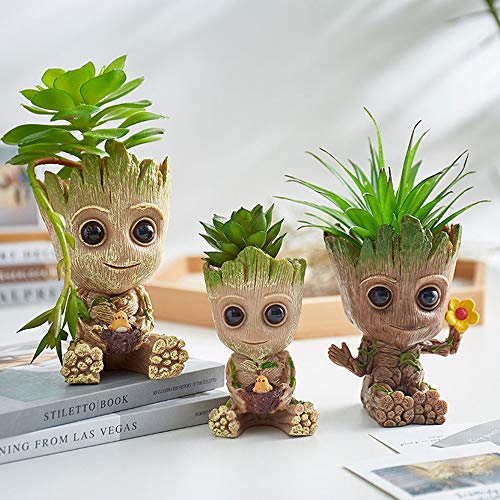 Essenceliving Baby Groot Flowerpot Creative Pen Holder Air Plant H...