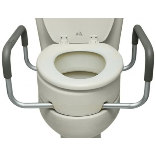 Essential Medical Supply Elevated Toilet Seat with Arms, Elongated