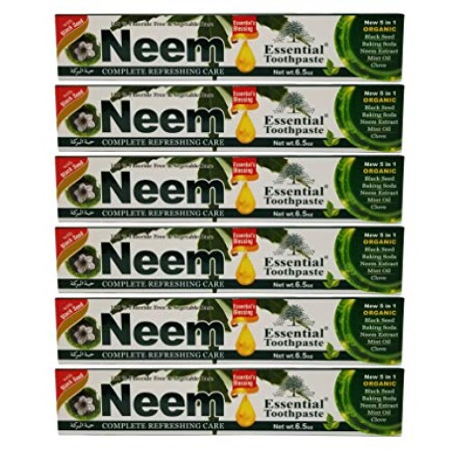 Neem essential toothpaste new 5 in 1 formula 6 pack
