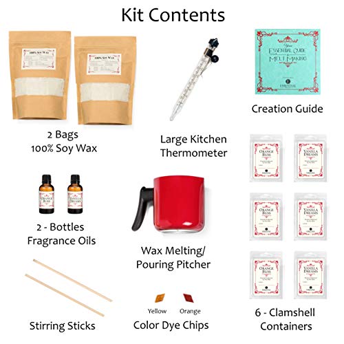 Soy Melts/Tarts Making Kit – Complete DIY Set Creates 6 Delightful...