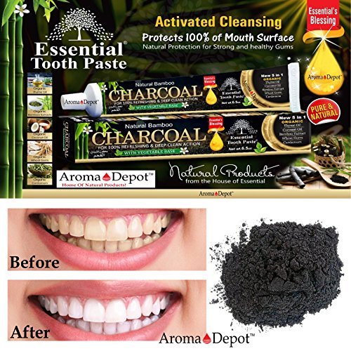 Organic Bamboo Charcoal Toothpaste 100% Natural Teeth Whitening 3 ...