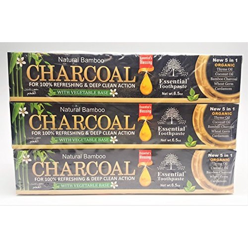 Organic Bamboo Charcoal Toothpaste 100% Natural Teeth Whitening 3 ...