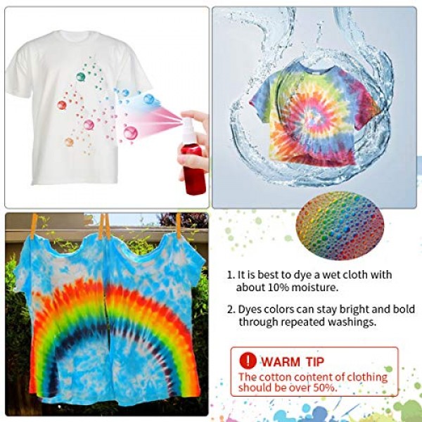 Tie Dye Kit Fabric Textile Paints - ESSORT 5 Colors Dying Set DIY ...