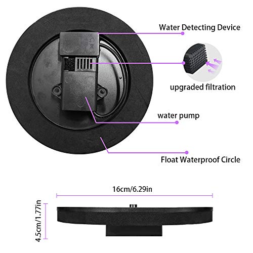 Solar Fountain, 1.4W Solar Powered Circle Garden Water Pump with 6...