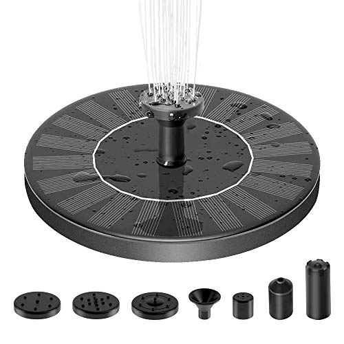 Solar Fountain, 1.4W Solar Powered Circle Garden Water Pump with 6...