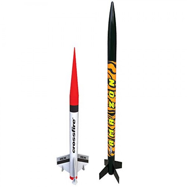 Estes Tandem-X Flying Model Rocket Launch Set Orange, 30 inches