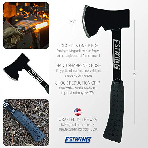 Estwing Campers Axe - 14 Hatchet with Forged Steel Construction ...