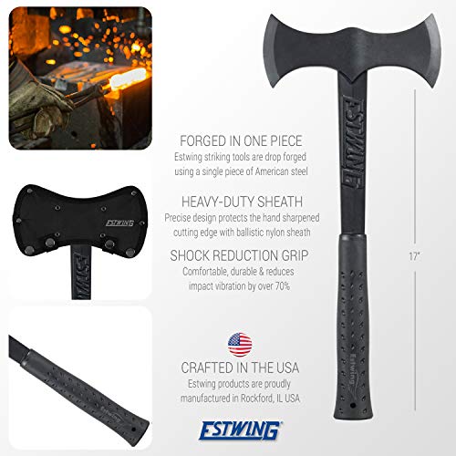 Estwing Double Bit Axe - 38 oz Wood Spitting Tool with Forged Stee...